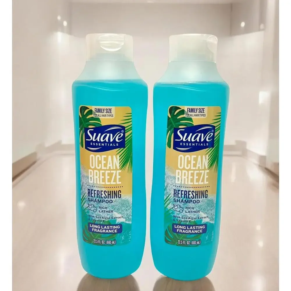 Suave Essentials‎ Ocean Breeze Refreshing Shampoo 22.5oz Family Size 2 Pack